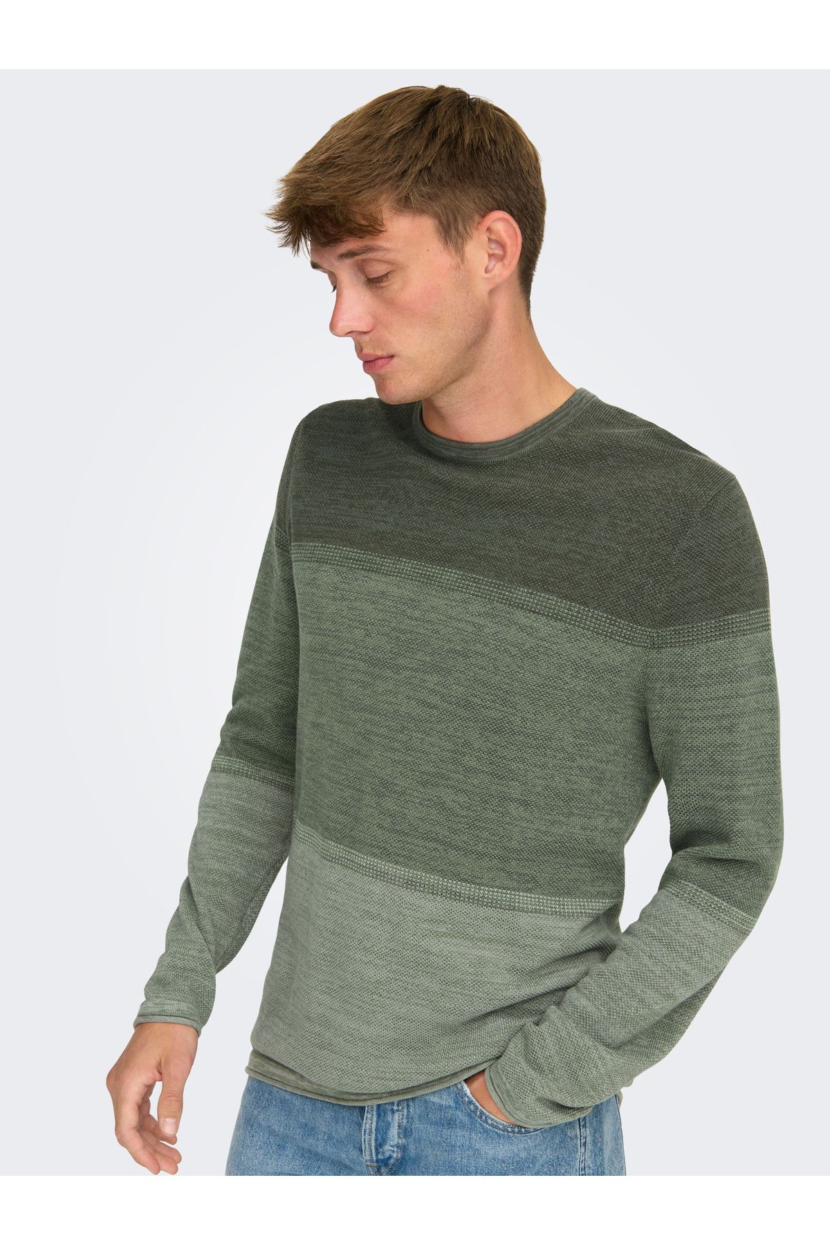 Only & Sons-Onsfelix Reg 12 – Crew Knit Castor Grey Noos 22029042 5