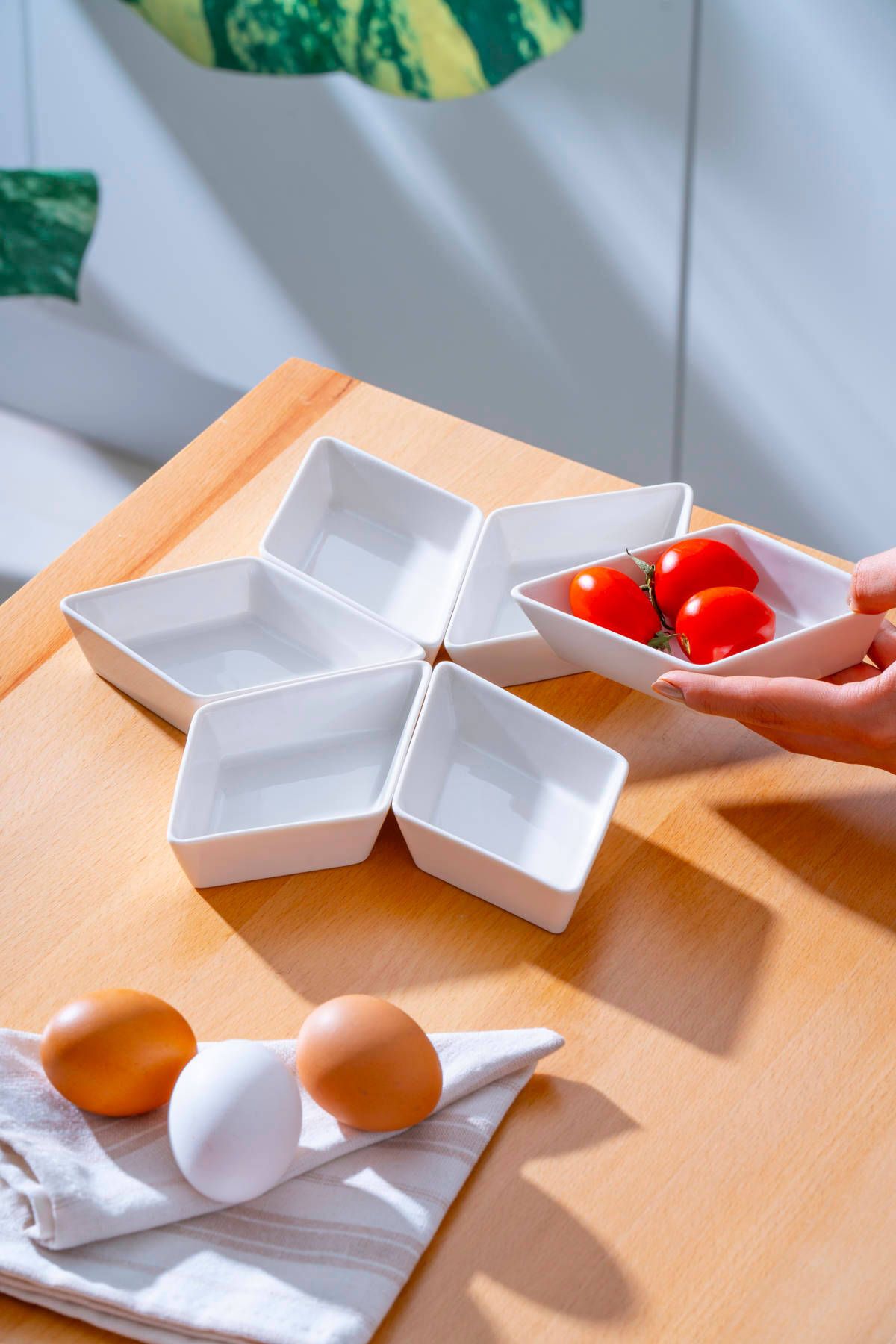 Bianco Perla 6 lı Porselen Kahvaltılık Tabak - 14 cm