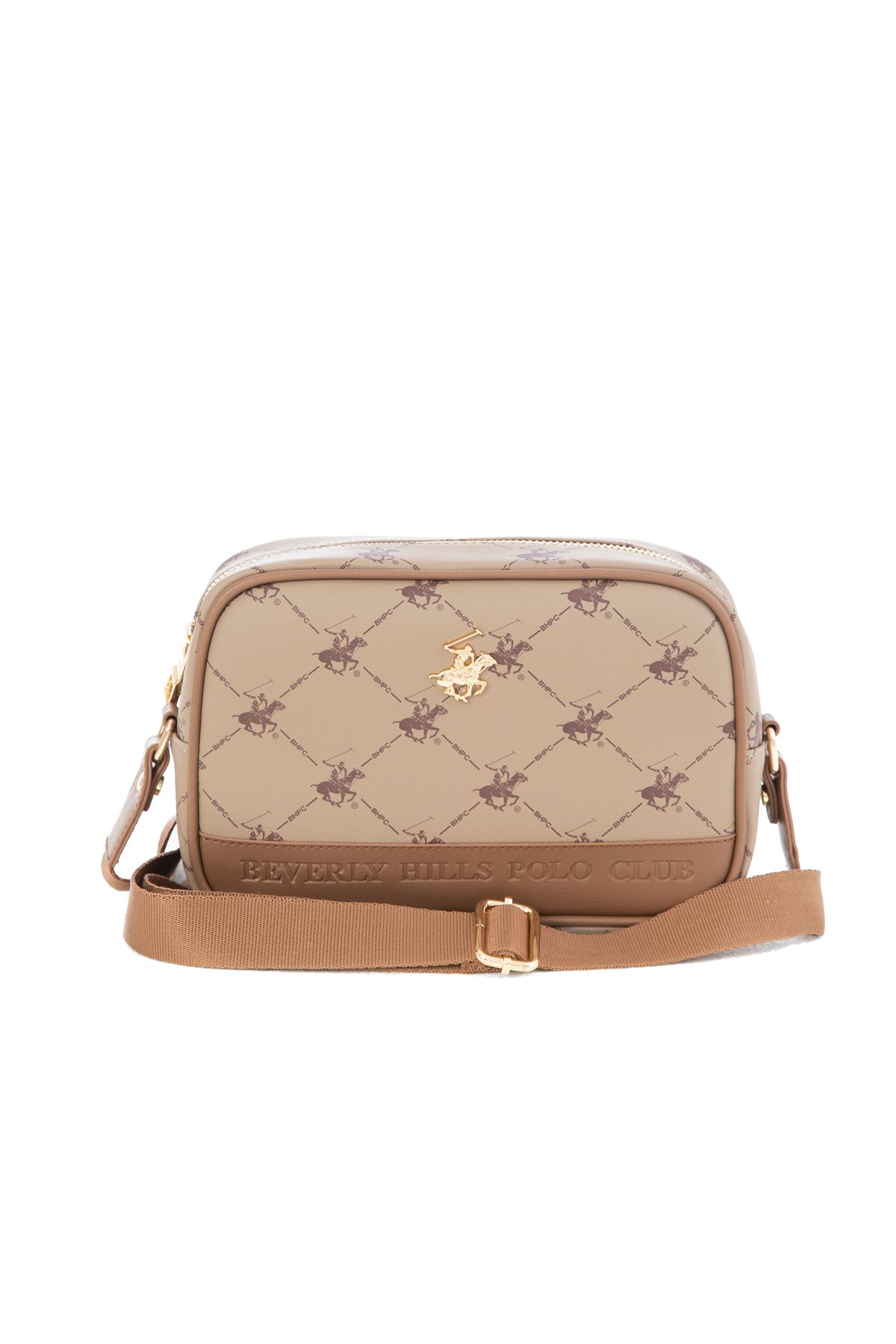 Beverly Hills Polo Club-Damska lekka torba na ramię taupe - 05BHPC07 2