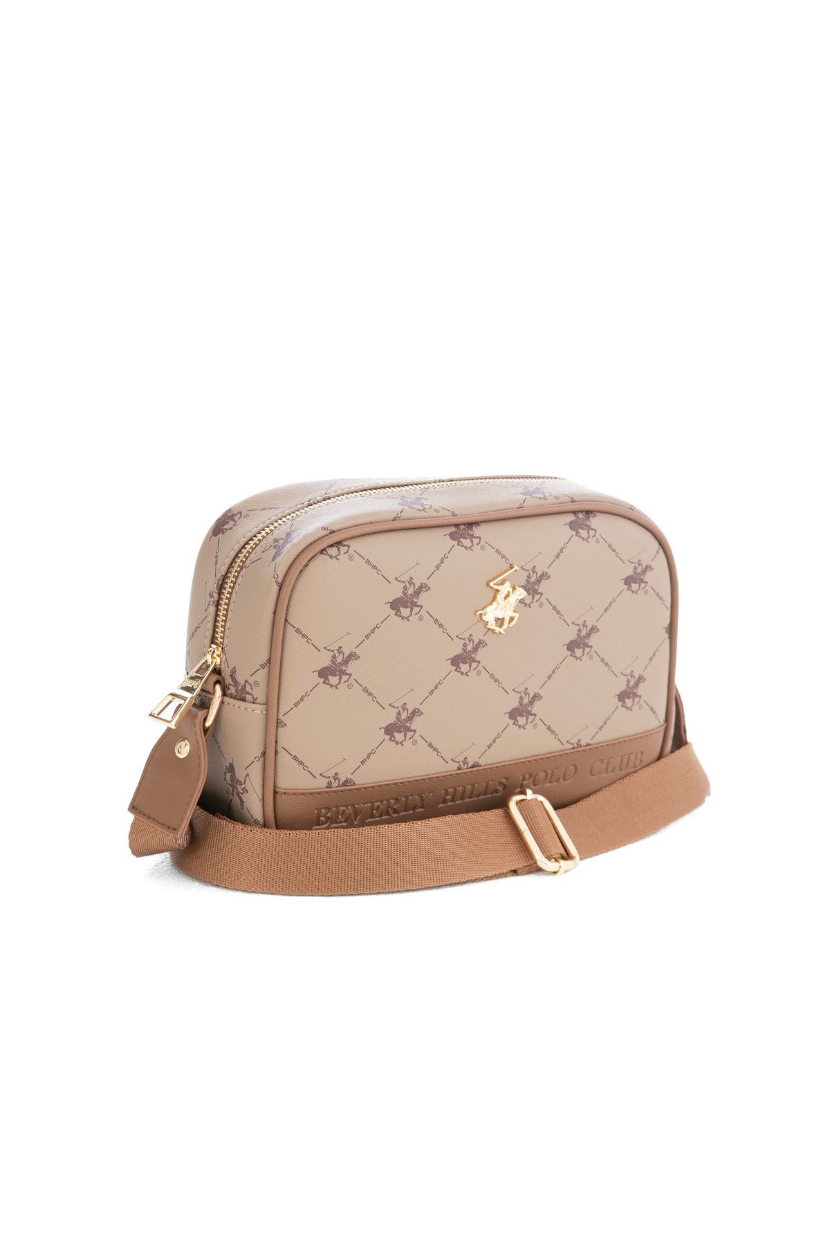Beverly Hills Polo Club-Damska lekka torba na ramię taupe - 05BHPC07 3