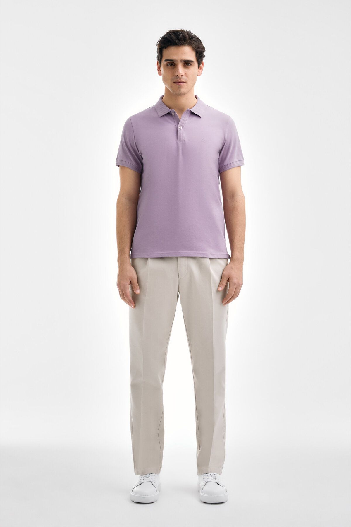تی شرت بنفش مردانه LILA POLO YAKA W Collection