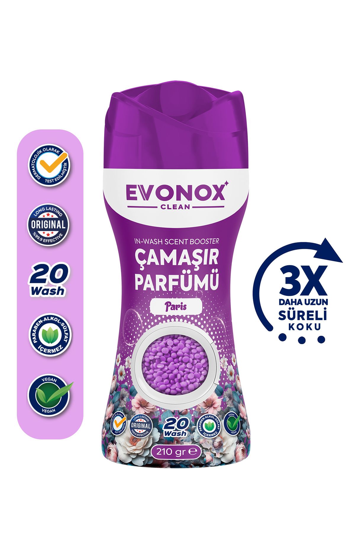 Evonox Clean Granül Çamaşır Parfümü & Çamaşır Yumuşatıcı Paris 210 gr