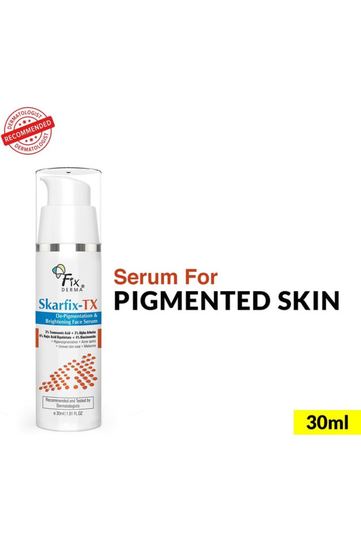 FixDerma-Skarfix-Tx de-pigmentation & brightening face serum for acne & melasma | 30ml 2