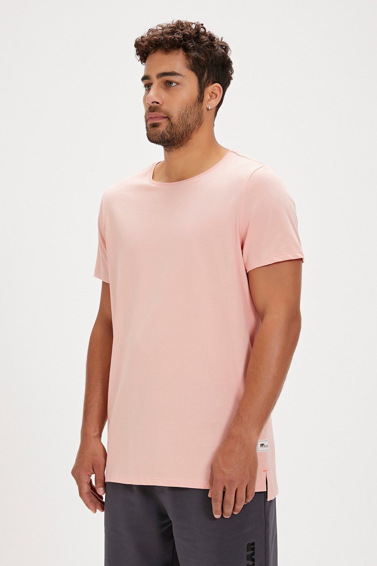 Bad Bear-Major Pink Basic Men's T-Shirt 3