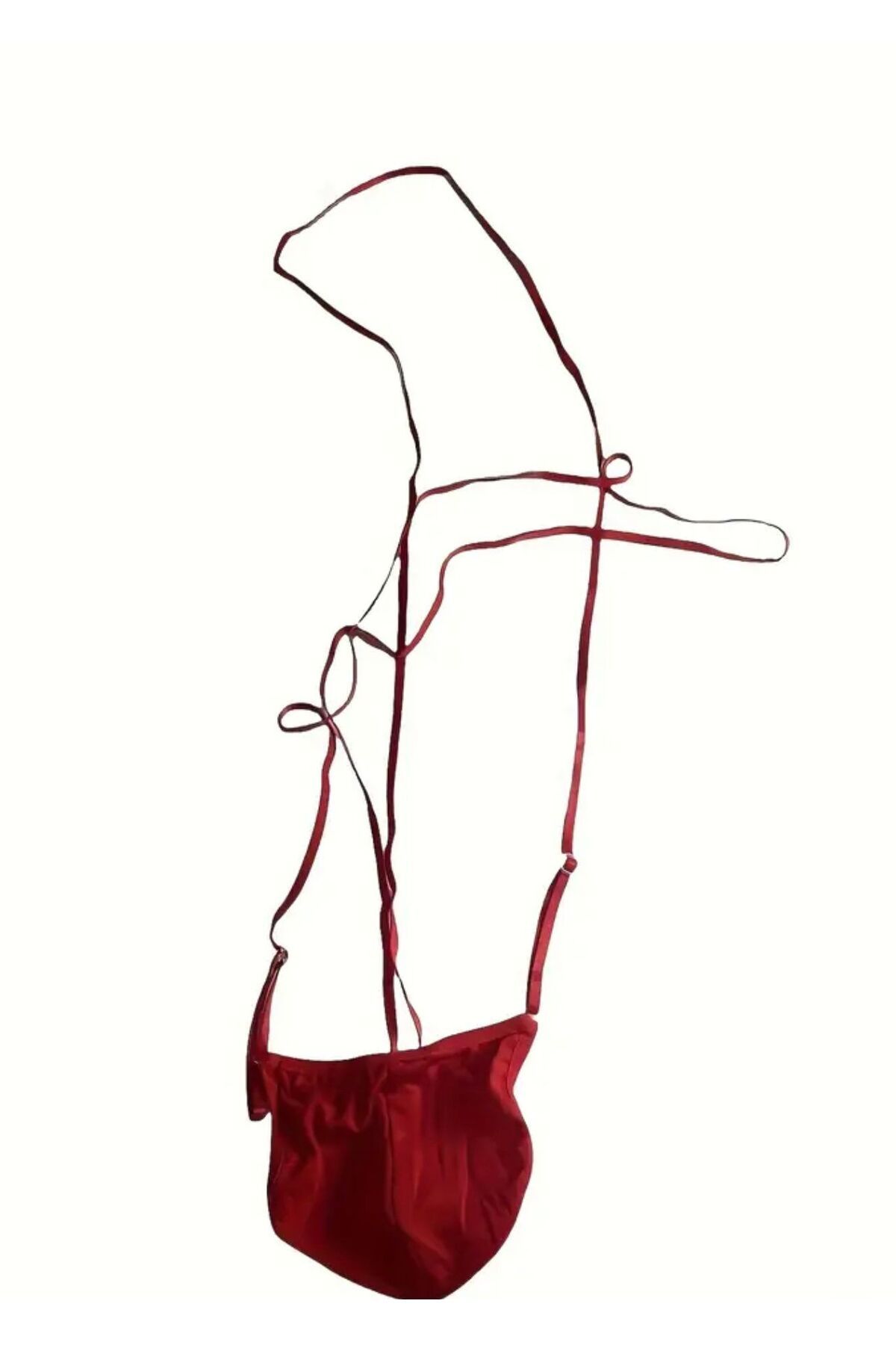ŞAHANE İÇ GİYİM-Original Product Fancy Elastic Red Men's String – Thong 2