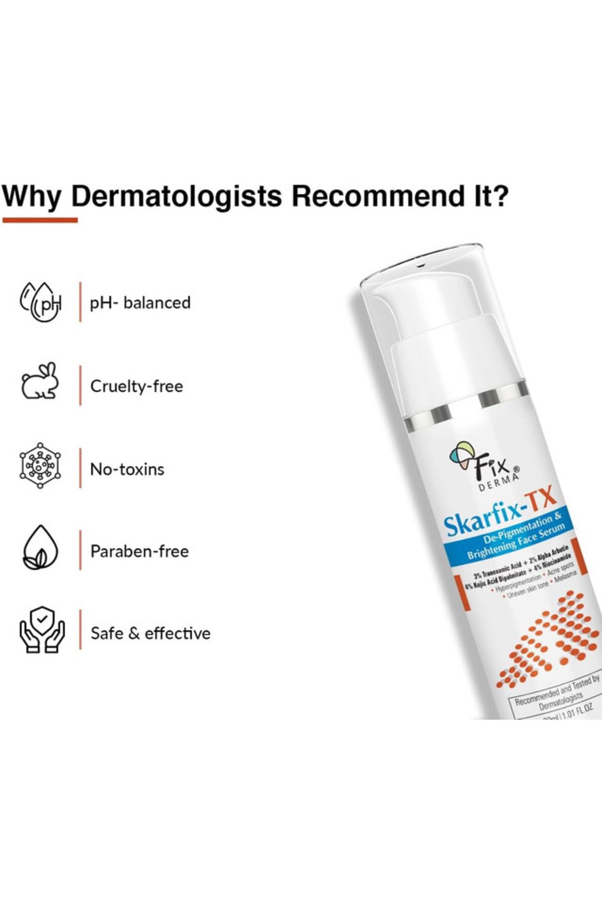 FixDerma-Skarfix-Tx de-pigmentation & brightening face serum for acne & melasma | 30ml 7