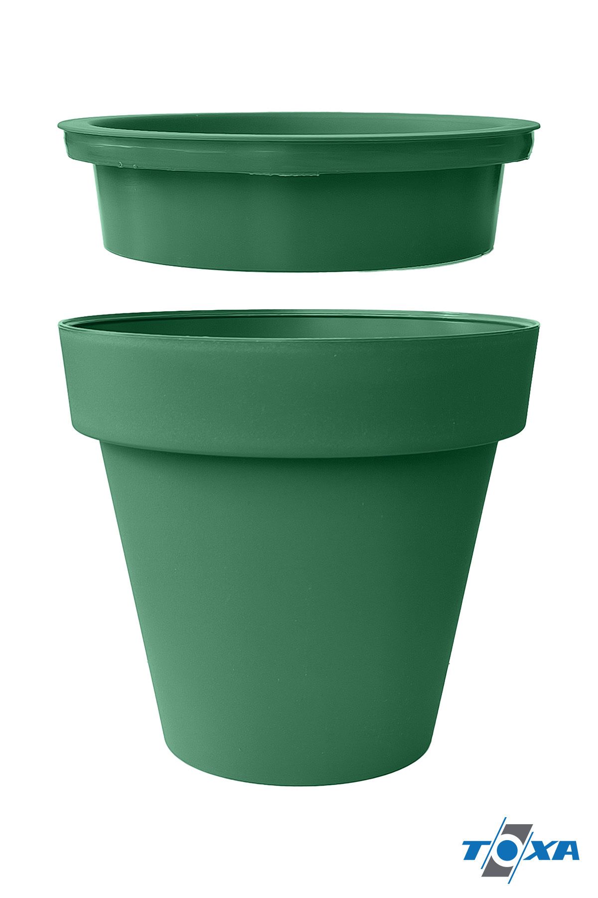 ToXA-50 Liter Green Matte Plastic Flower Pot - Large Size, Without Plate and Drainage 5