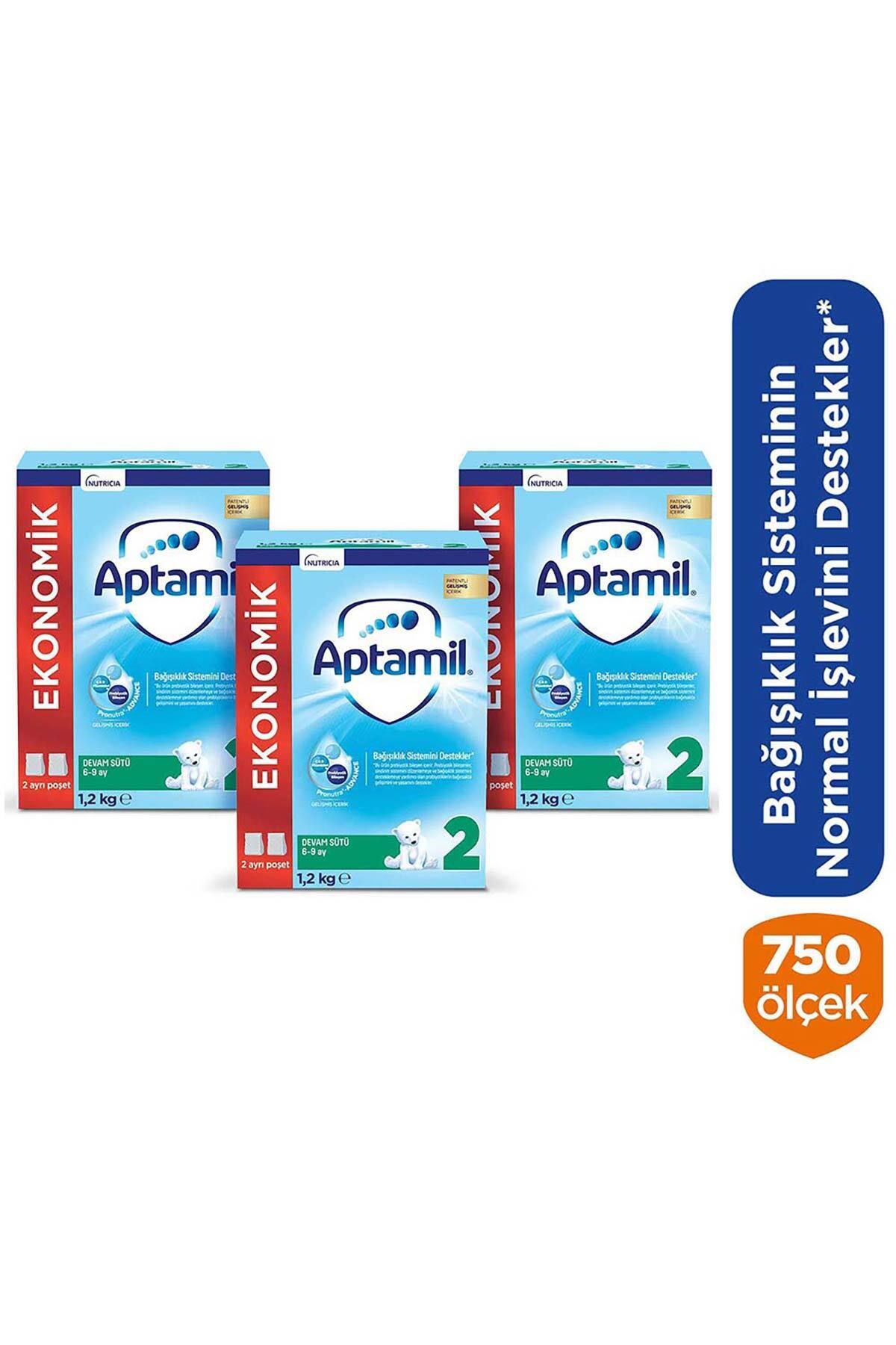 Aptamil 2 Devam Sütü Yeni Formül 1200 gr X 3 Adet