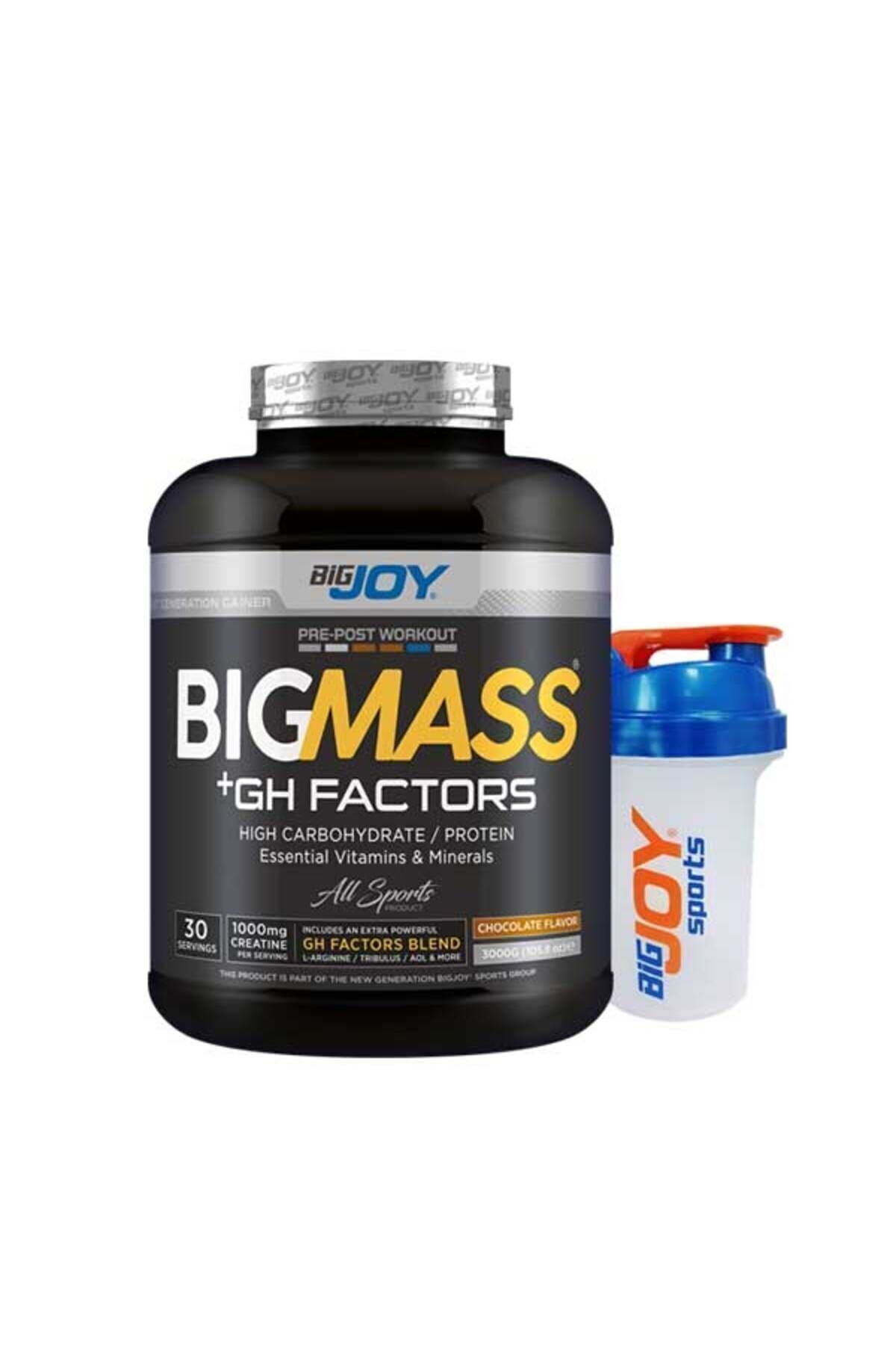 Bigjoy Sports Bigjoy Bigmass Gh Factors Karbonhidrat Tozu 3000 gr - Çikolata Aromalı - Shaker 500 ml-1