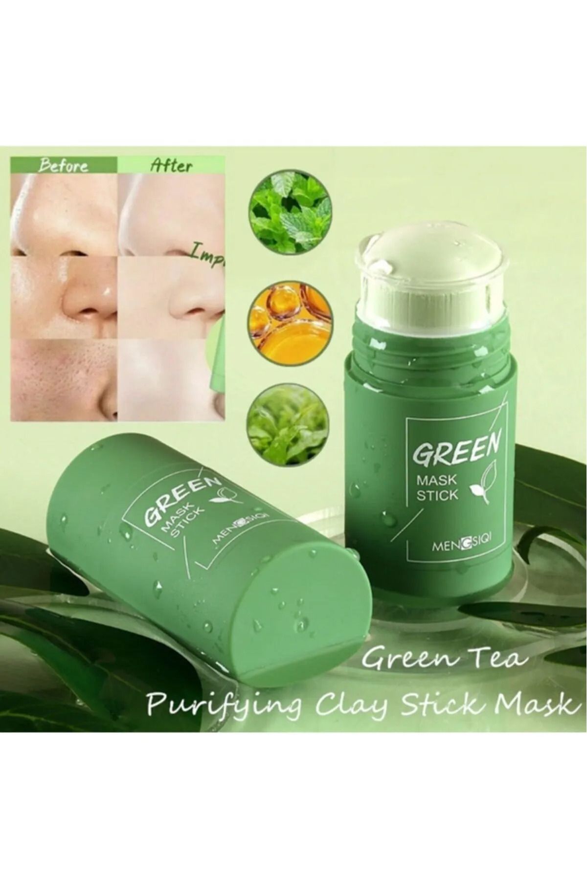 Yeşil Çay Özlü Siyah Nokta Ve Sivilce Maskesi & Green Tea Mask