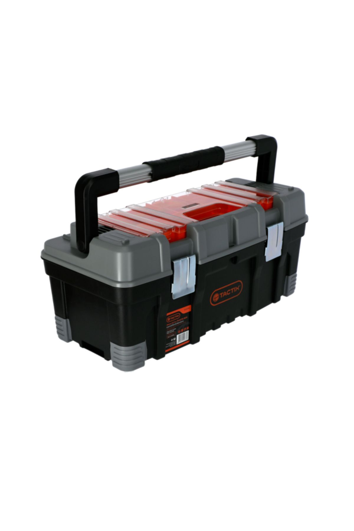 Tactix-Tool Box with Removable Top Organizer and Tote Tray 22inch 6