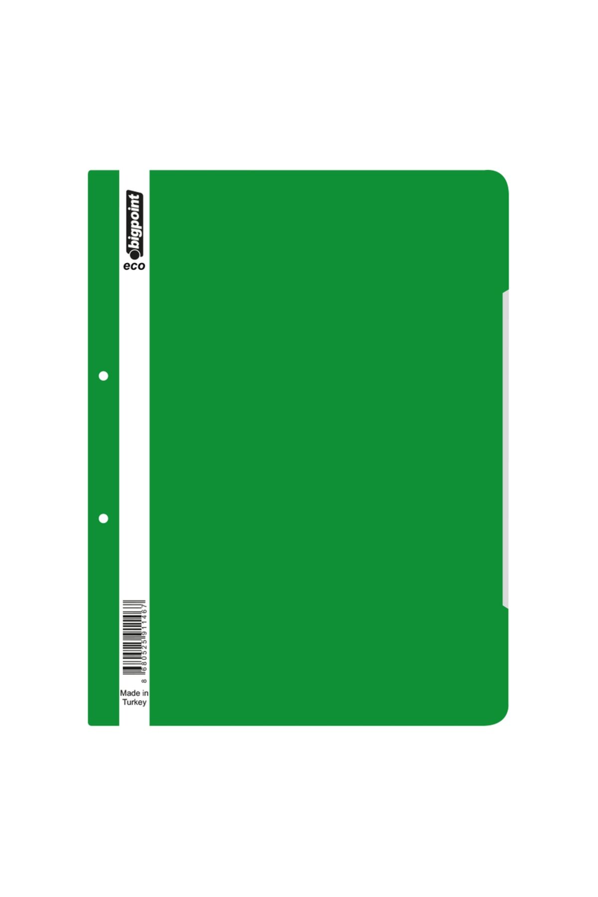 Bigpoint-Green Ring Binder - Compatible with Bag Files, 80 Grams, 50 Pieces of A4 Capacity 1