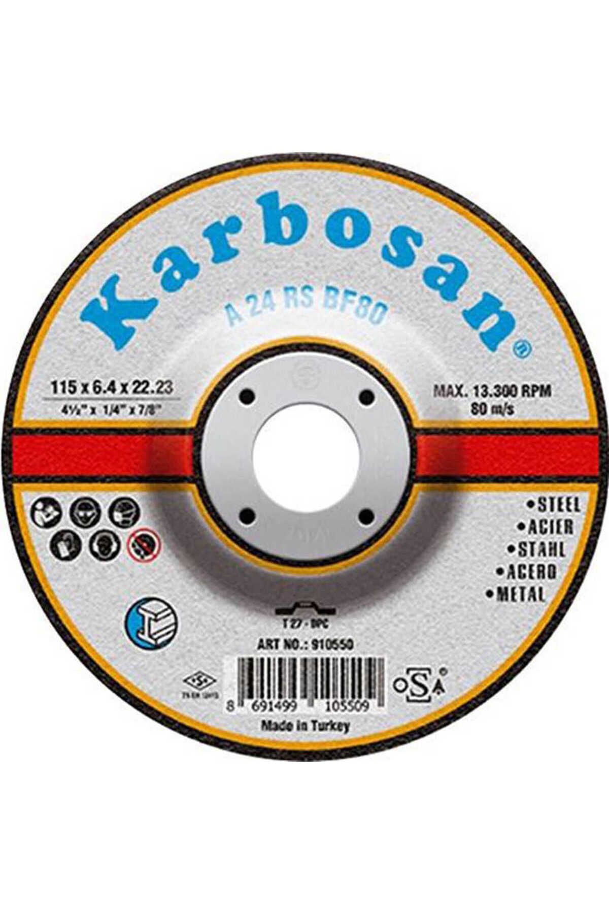 KARBOSAN 180x6.4x22.23 Nk Metal Taşlama Diski