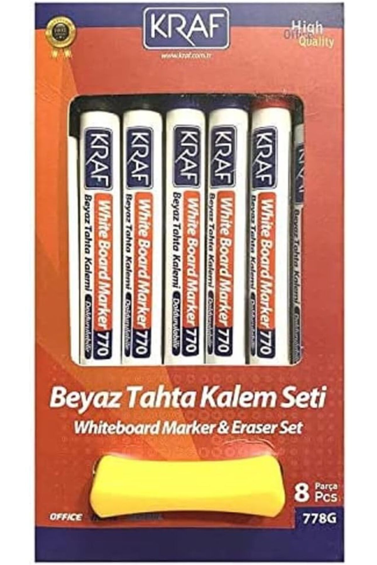 STOREMAX nhlshp BEYAZ TAHTA KALEMİ & SİLGİ SET 778G 8 Lİ (7+1 Silgi) gextrnh 1051353