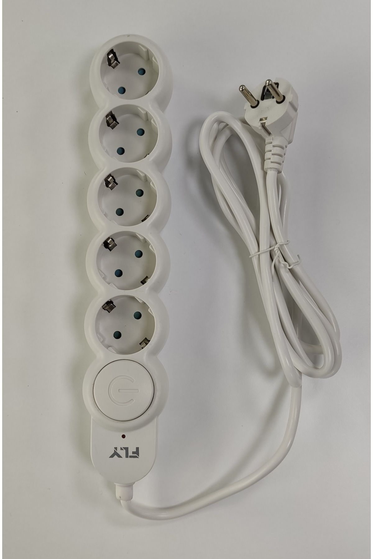 Fly-3394-01 5pcs 2m Switched Surge Protected Socket 2500w 2