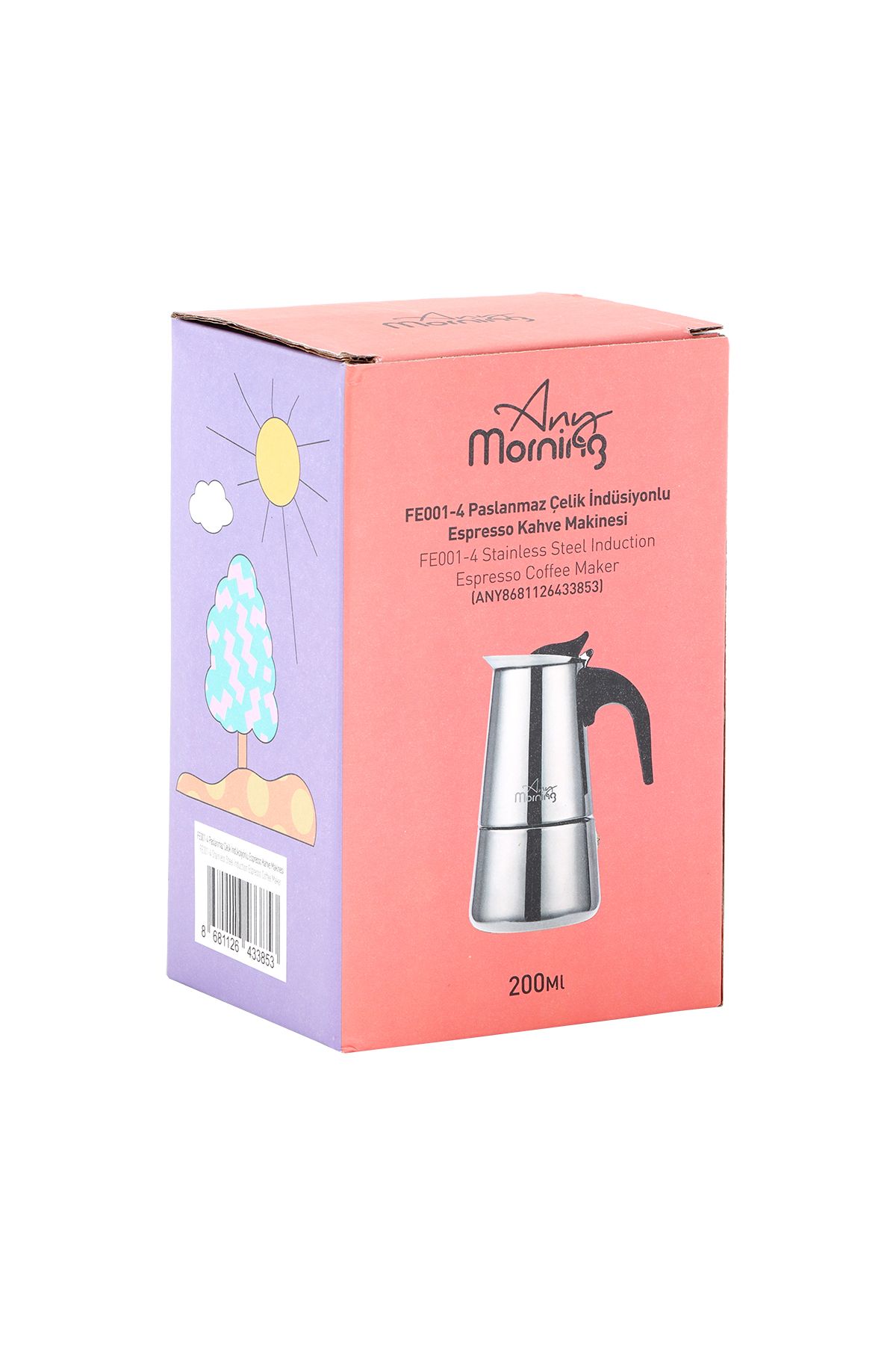 Any Morning-Fe001-4 Espressomaschine aus Edelstahl - 200 ml Induktion 7