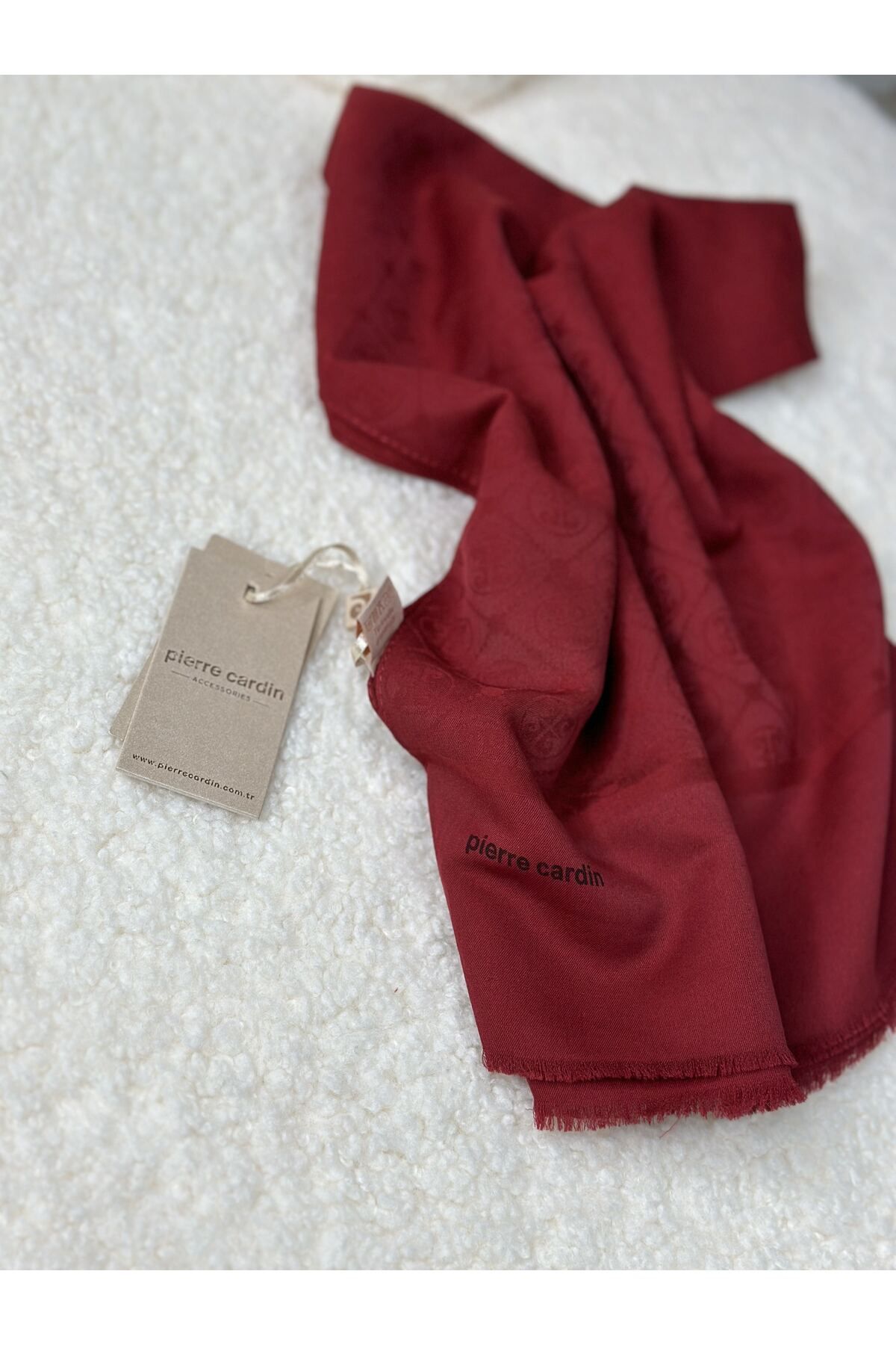 Pierre Cardin-Semra Ilhan - Cotton Shawl Red 4