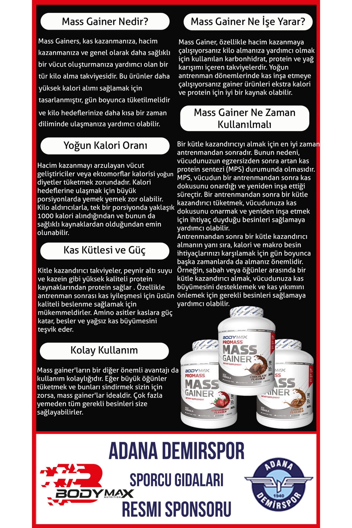 BODYMAX-Promass Mass Gainer 3600 Gr - Chocolate Flavored, Amino8000 Acid Tablet + Shaker Gift 7