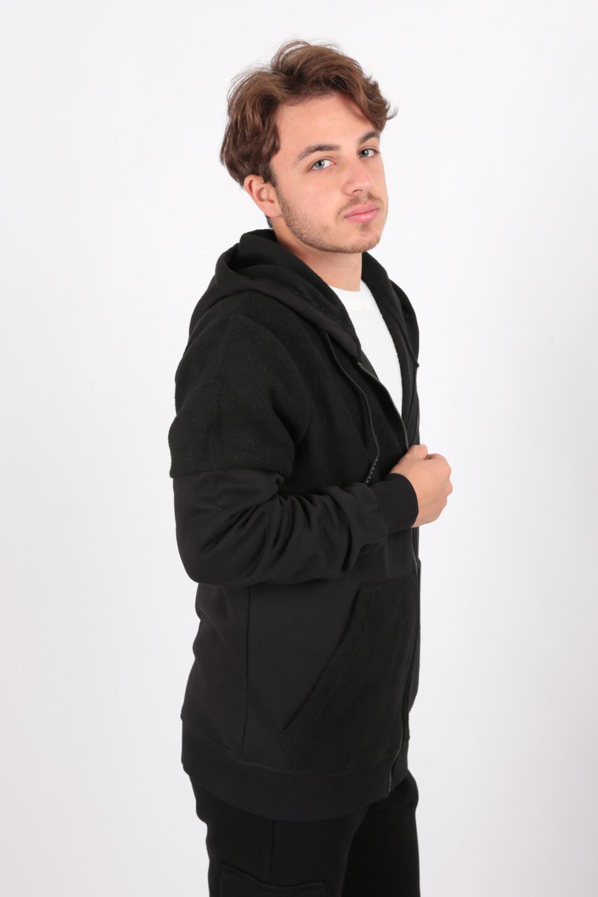 Cazador-5083 Cardigan pentru bărbați din fleece 3