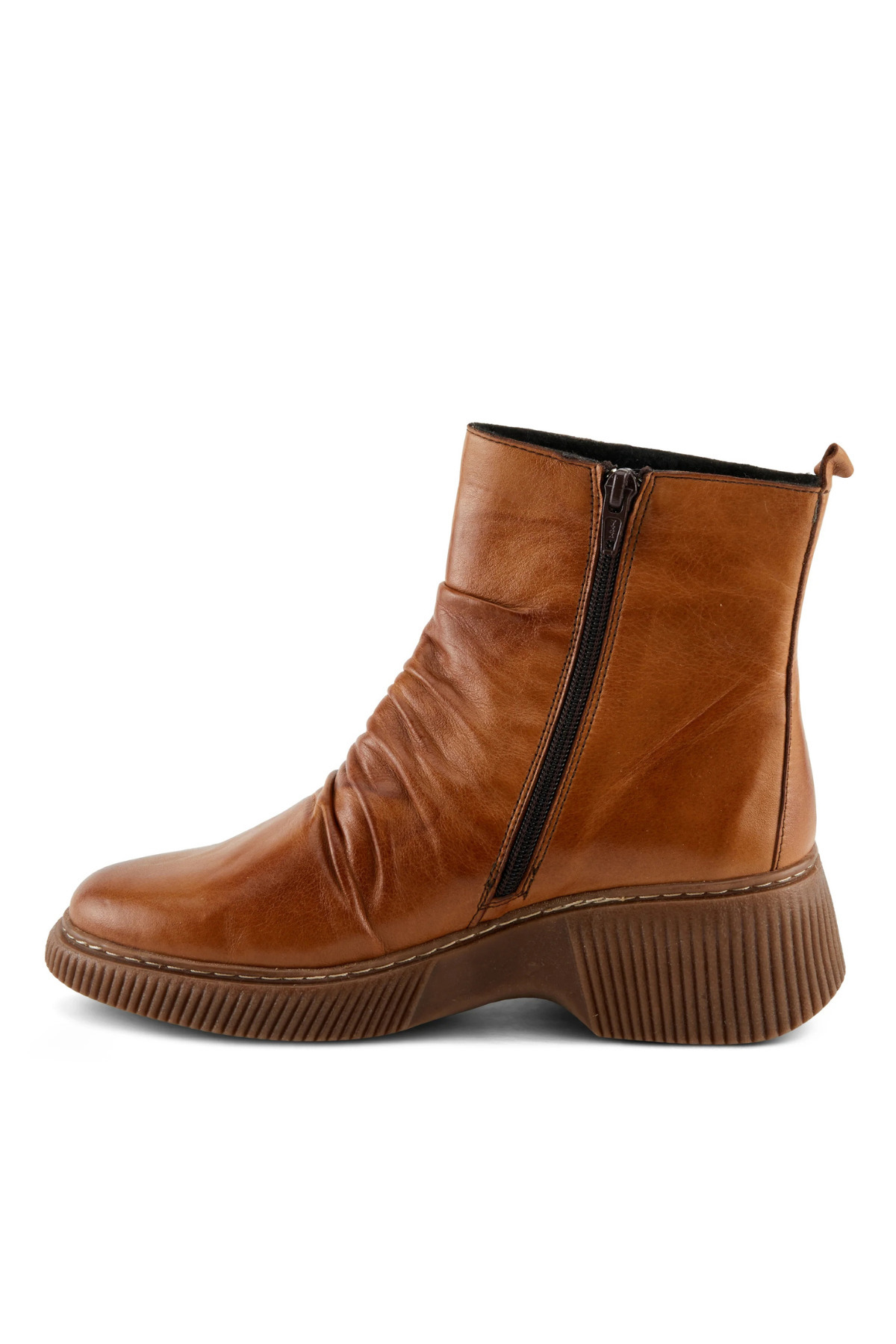 İNZE AYAKKABI-Tan Genuine Leather Boots - Model Name: Turtle Eye 2