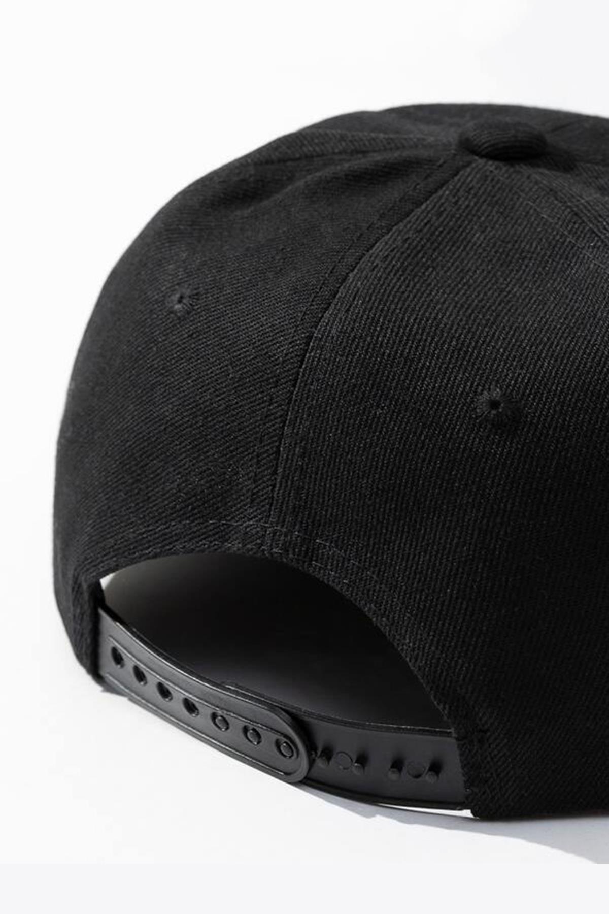Külah Basic Street Snapback Hiphop Cap Siyah Şapka görsel 4