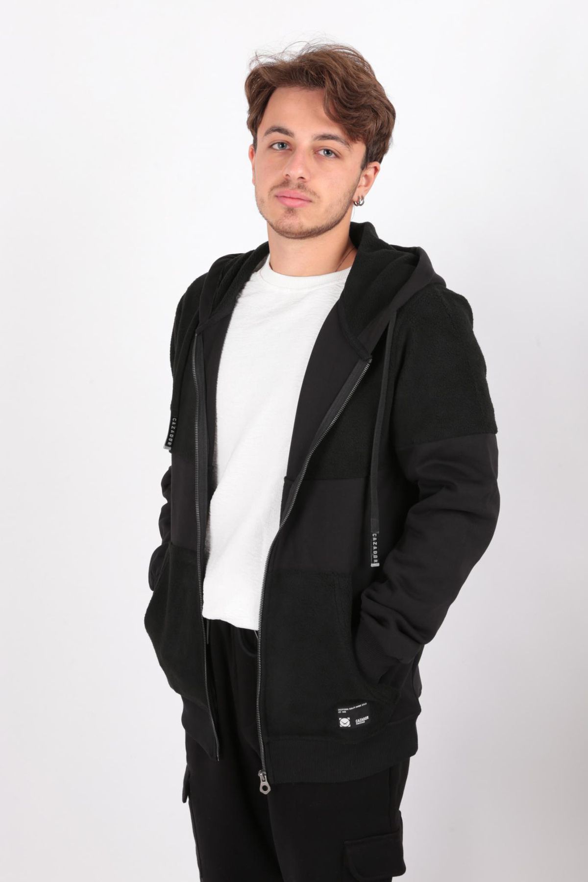 Cazador-5083 Cardigan pentru bărbați din fleece 1