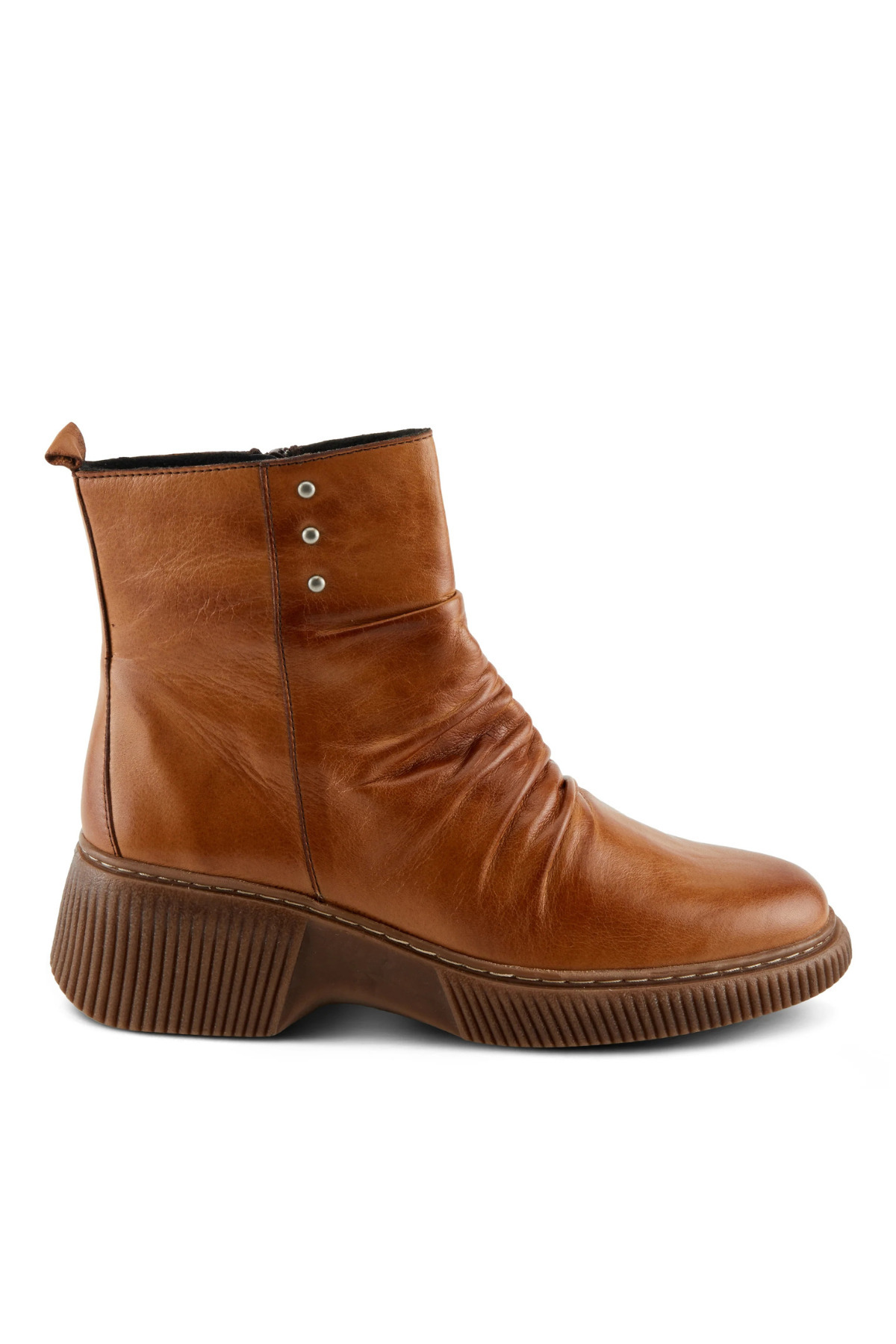 İNZE AYAKKABI-Tan Genuine Leather Boots - Model Name: Turtle Eye 3
