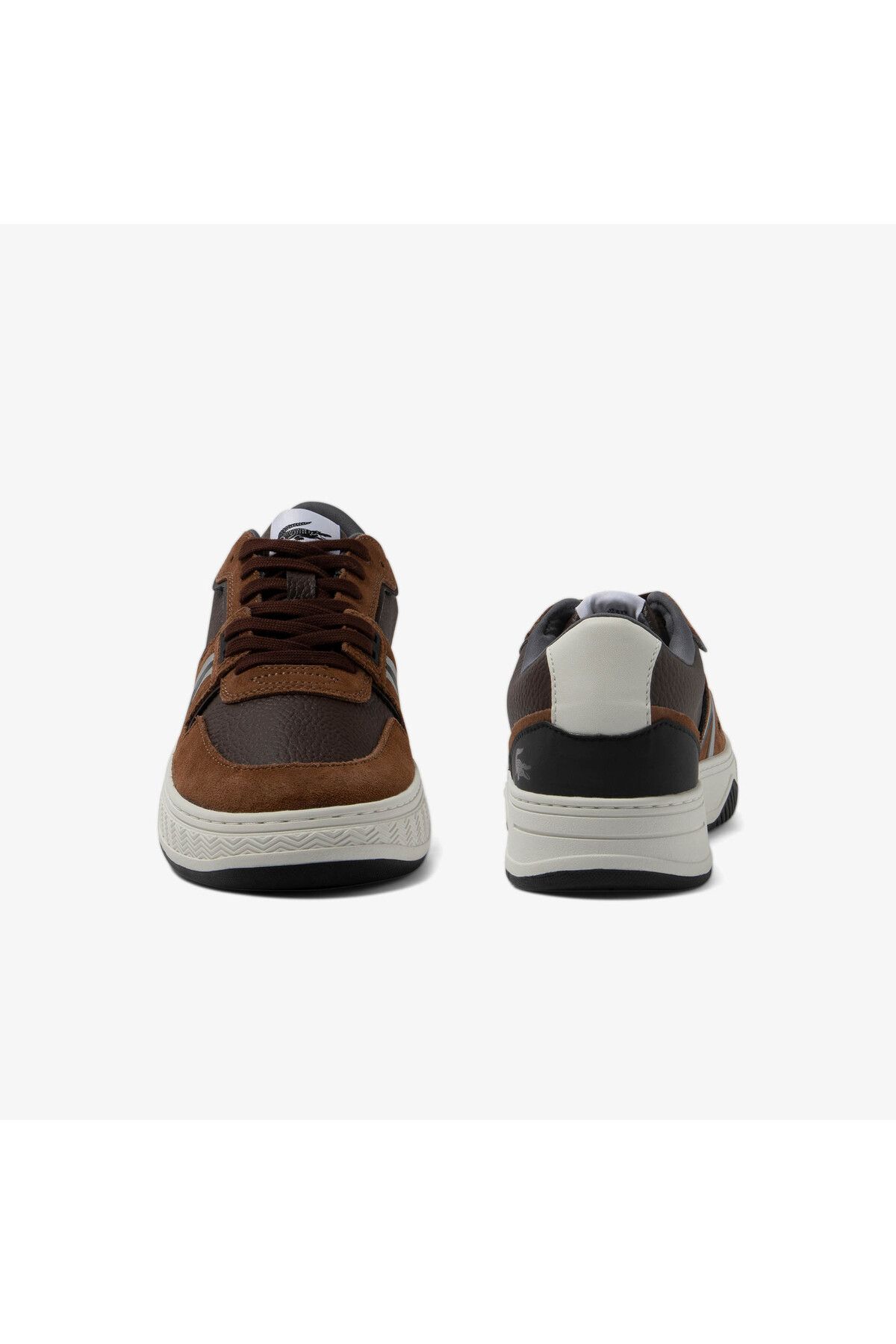 اسنیکر چند رنگ مردانه کفش ورزشی قهوه ای L001 Lacoste
