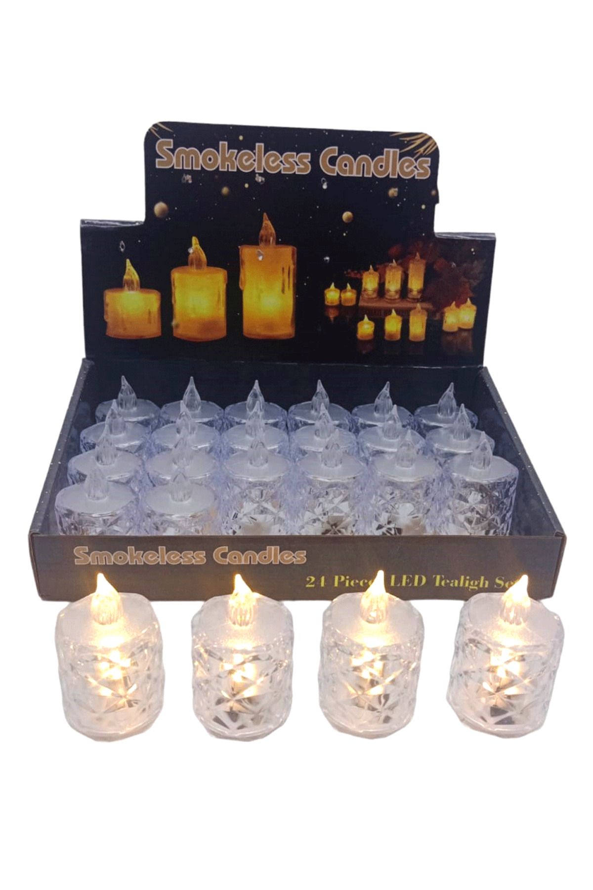 ARDA DİZAYN Kristal Led Orta Boy Mum 1 Adet Royaleks-9887