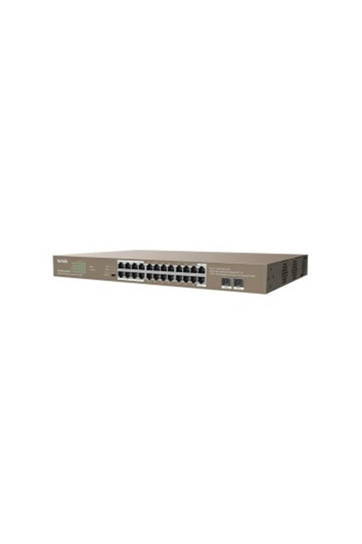 Vobotek Teknoloji Tenda TEG1126P-24-410W 24 Port Poe+ 10-100-1000 2 Port SFP Switch Çelik Kasa Rack Mount
