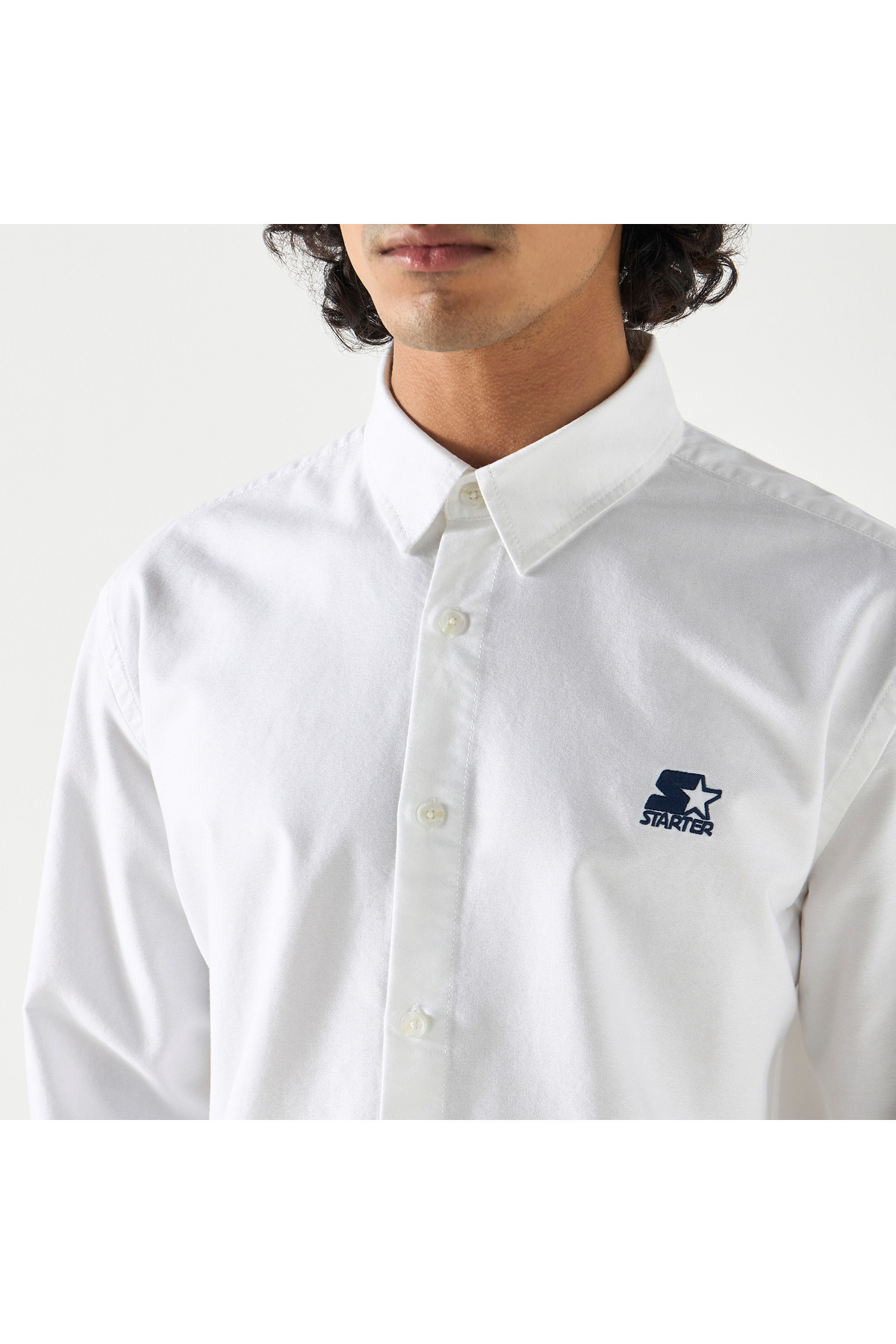 Starter-Logo Detail Shirt with Long Sleeves 4