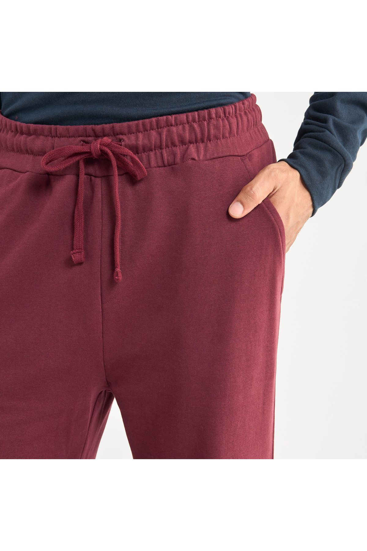 FAV-Solid Track Pants with Drawstring Closure and Pockets 4