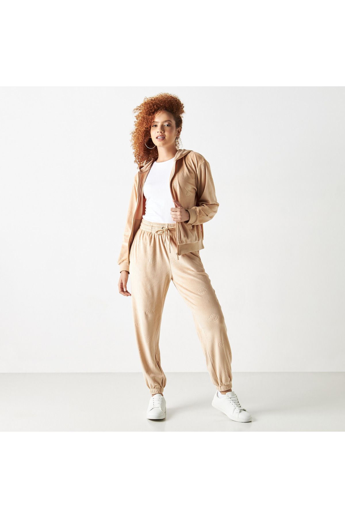 SP Characters-Embossed Joggers with Drawstring Closure and Pockets 2