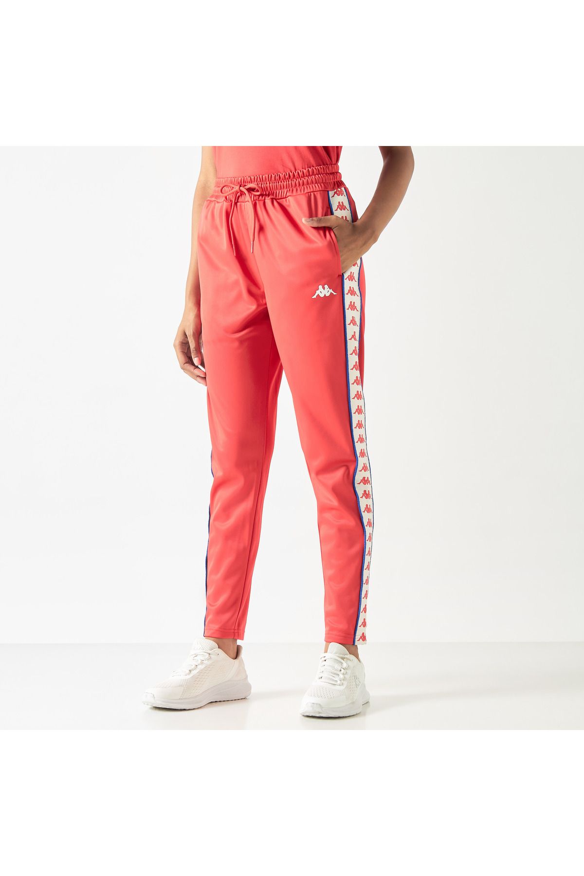 Kappa-Tape Detail Joggers with Drawstring Closure and Pockets 1