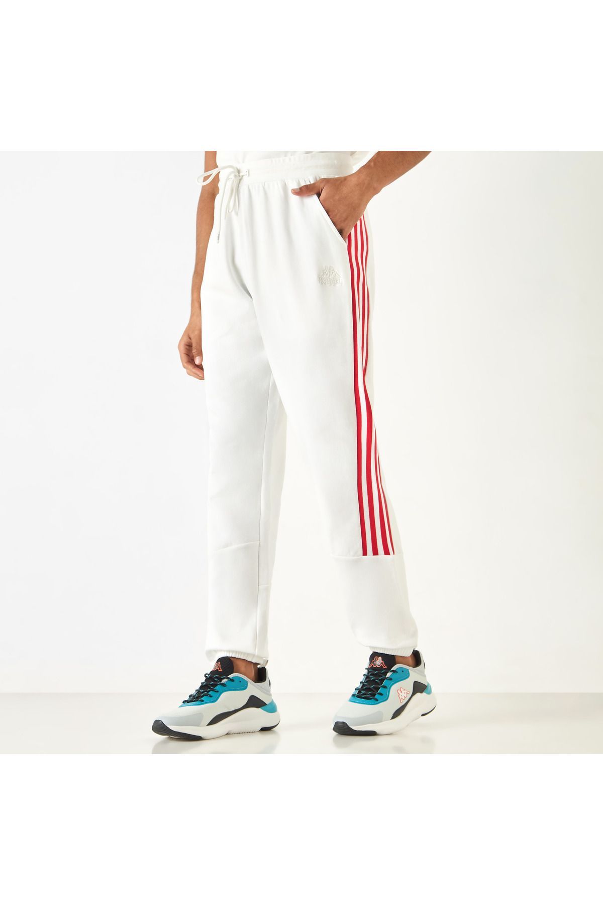 Kappa-Striped Track Pants with Drawstring Closure and Pockets 1