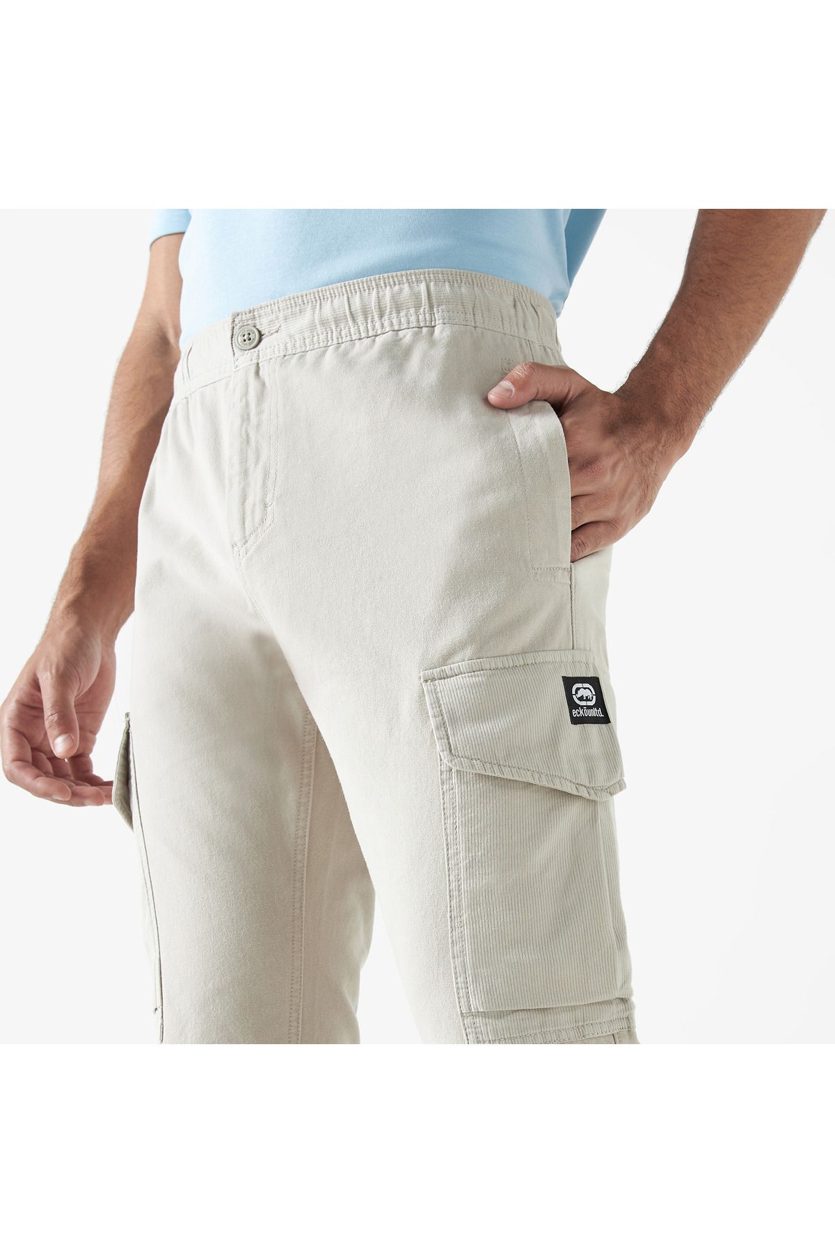 ECKO-Unltd Solid Cargo Pants with Pockets 4