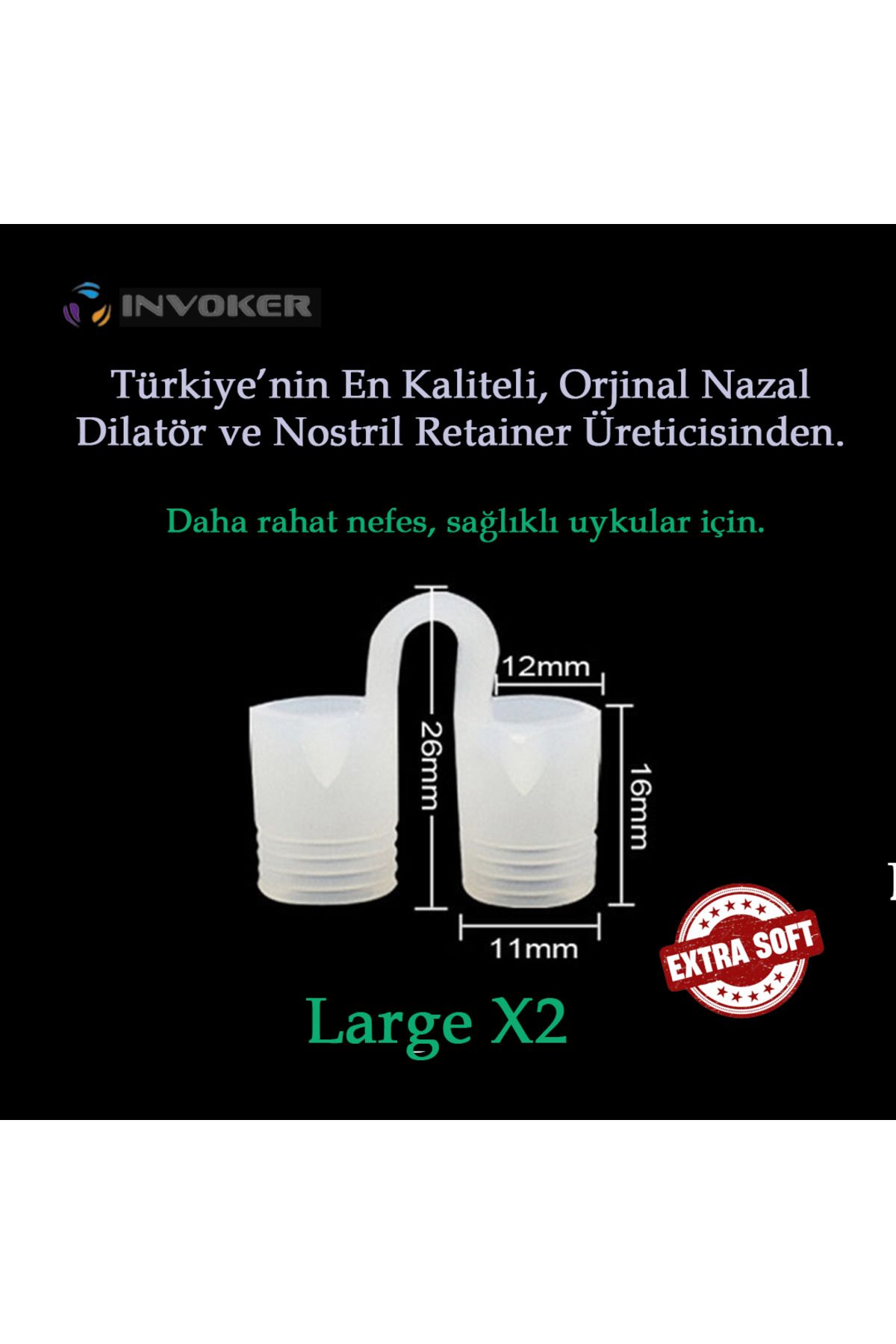 INVOKER Horlama Önleyici Nazal Dilatör Burun İçi Silikon Apne Aparatı Nostril Burun Açıcı Silikon - LX2