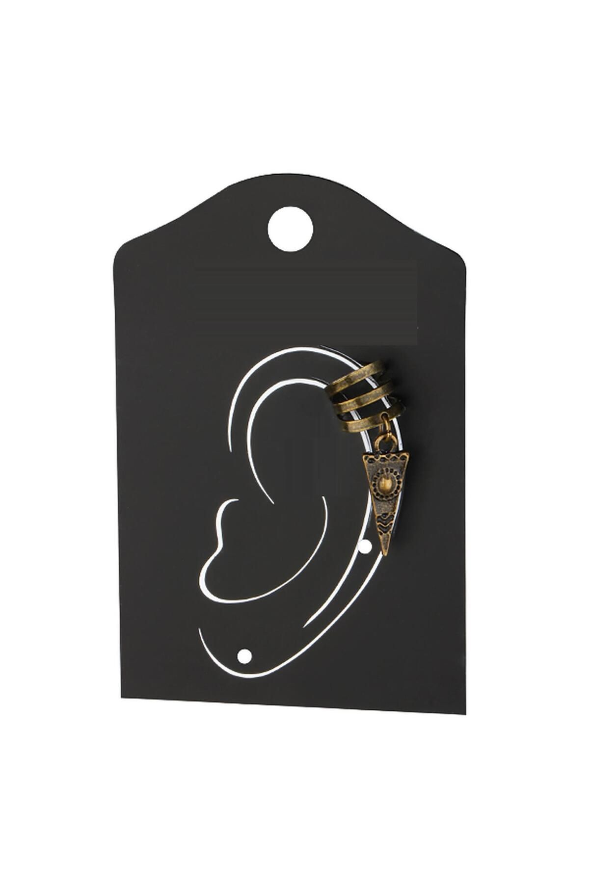 Attach Kl-ar-zamak Obje Ear Cuff Küpe Üçgen