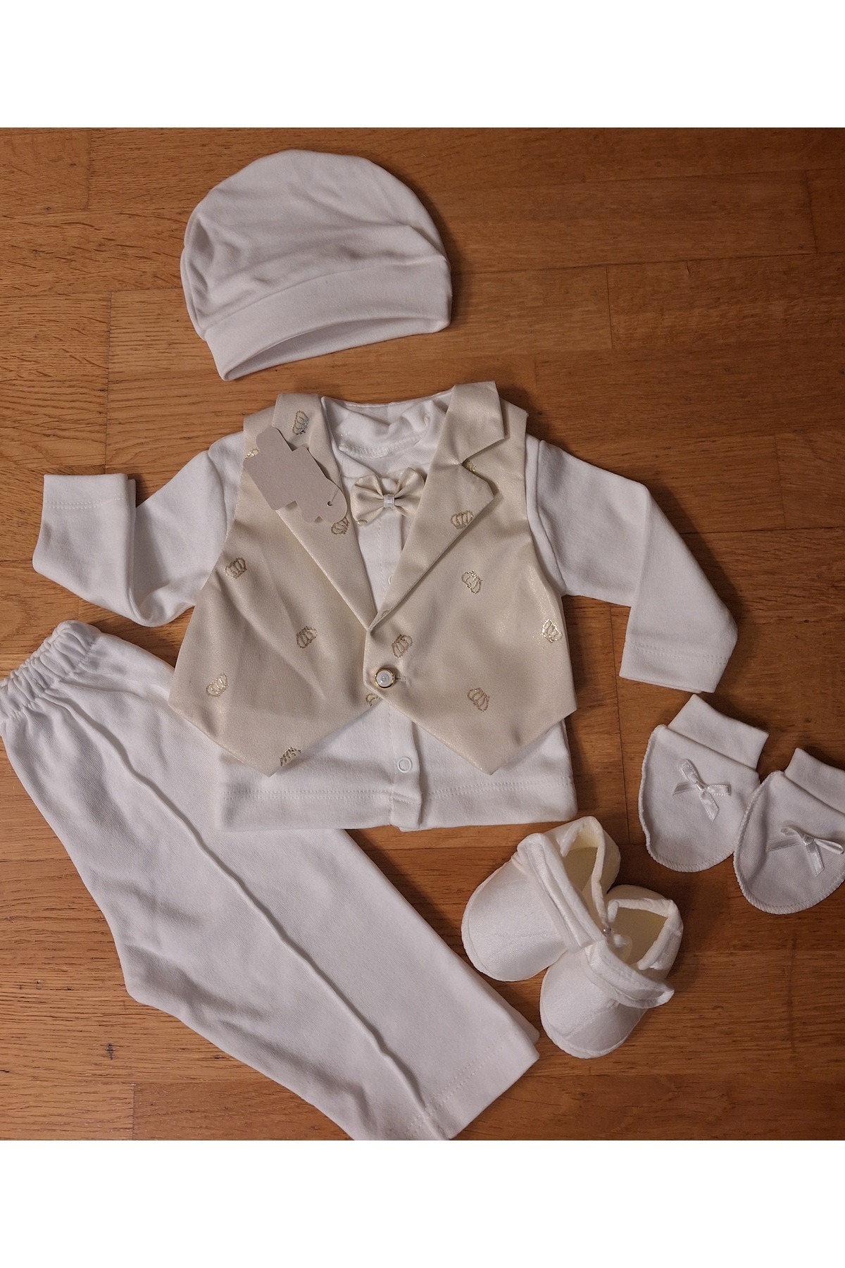 biyan collection Erkek Bebek Yelekli Özel Gün Mevlüt Sünnet Takımı Hastane Çıkışı Mevlütlük Bayramlık Doğum Hediyesi fotoğrafı 2 (önizleme)