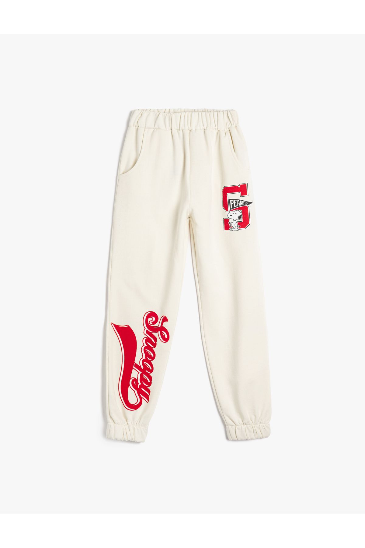 Koton-Snoopy Licensed Jogger Sweatpants - with Pockets and Elastic Waist 3