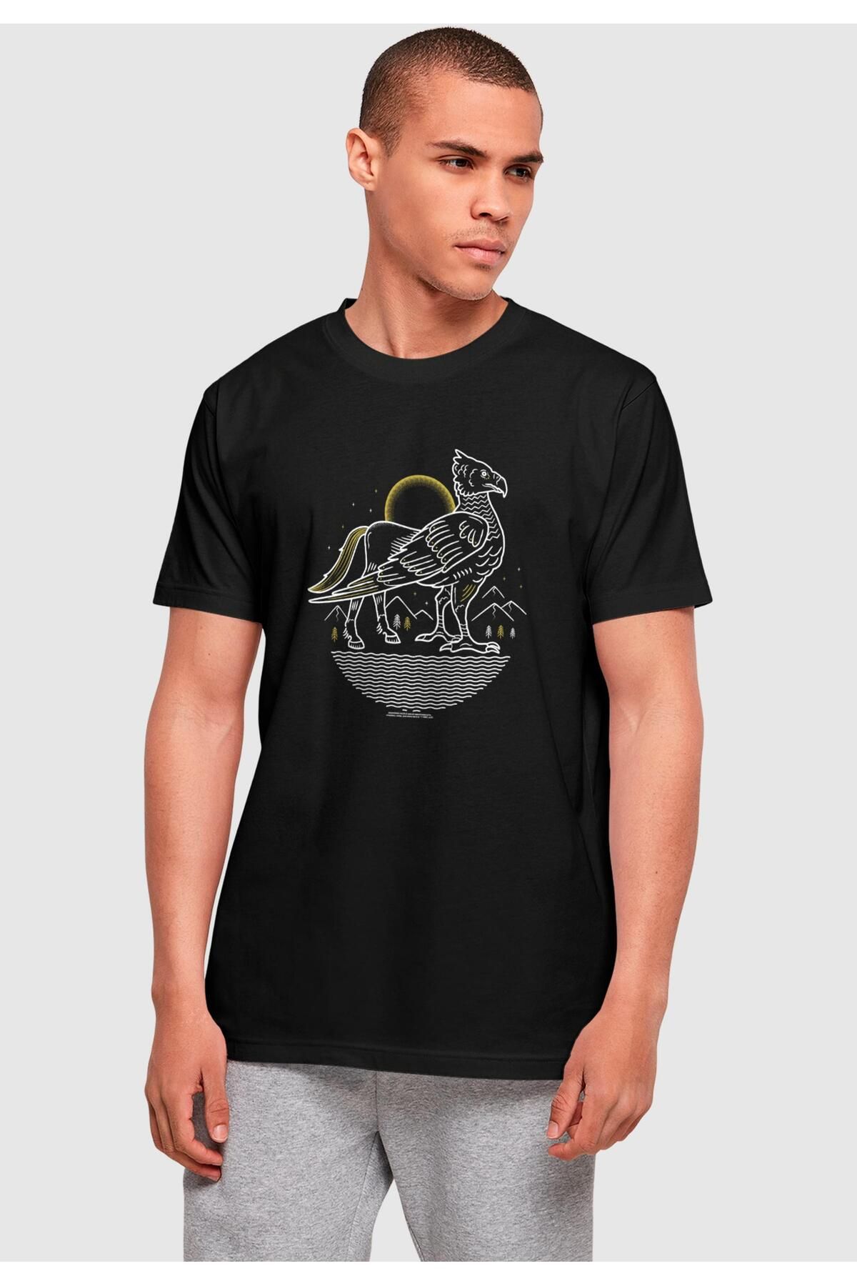 ABSOLUTE CULT-Harry Potter - Seidenschnabel Line Art Basic T-Shirt 3