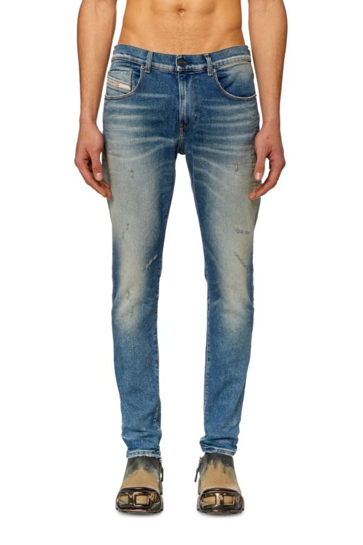 شلوار جین آبی مردانه Slim Fit Blue Jean 2019 D Trukt Diesel