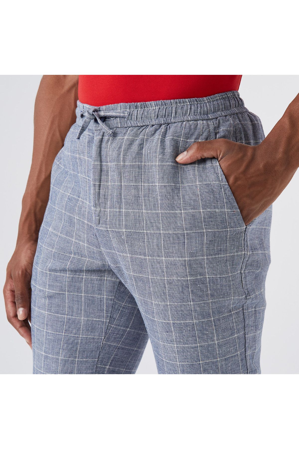 شلوار آبی مردانه با الگوی متناسب Lacoste