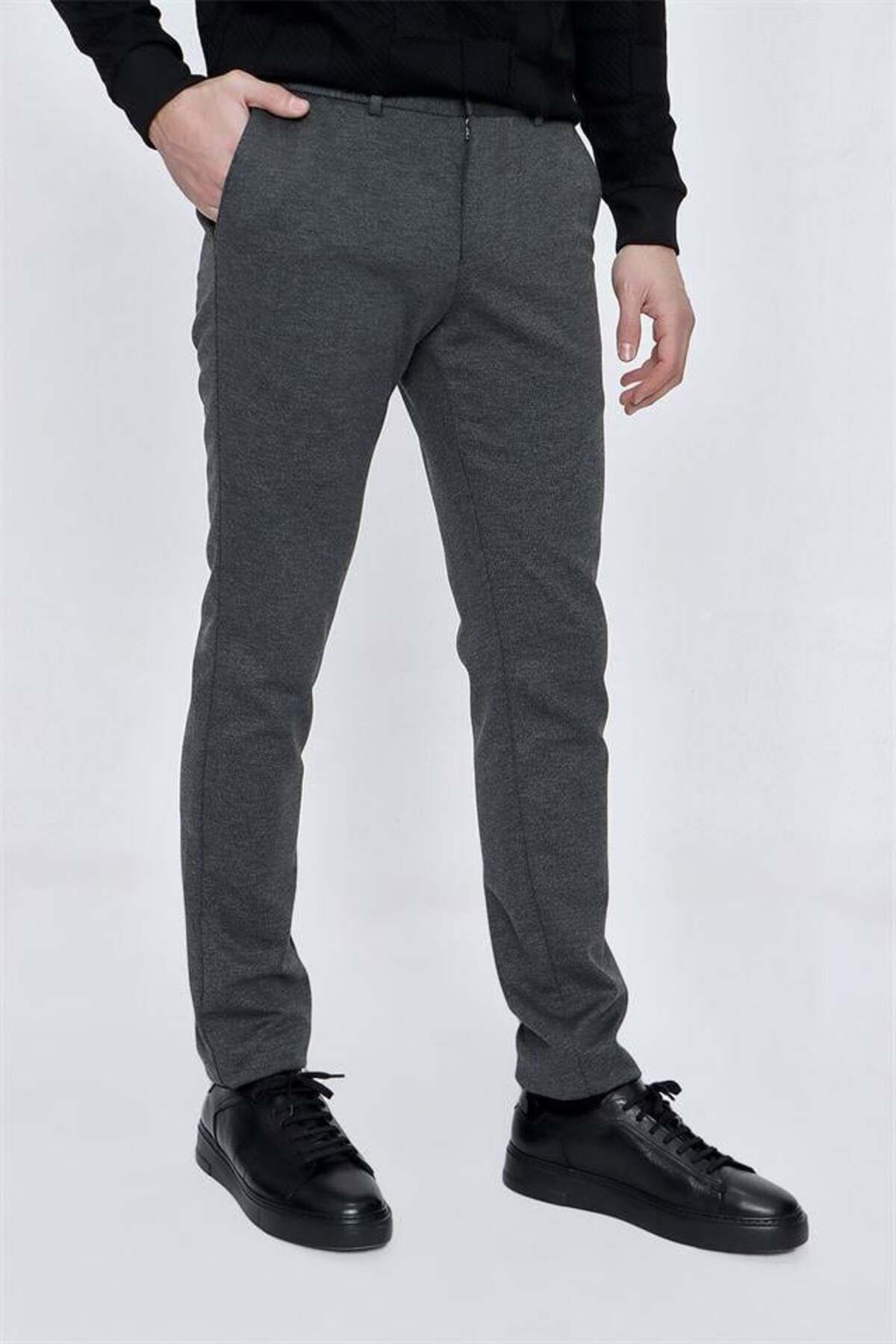 Signature Smoked Flexible Elasticed Pocket Pocket Casual Slim Fit Thusers 1003225174