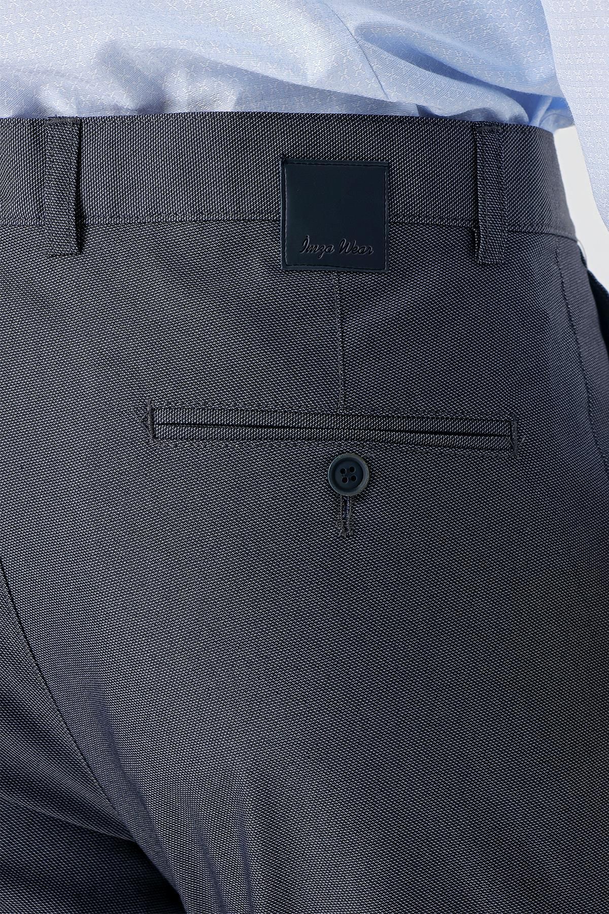 شلوار مردانه پنبه آبی تیره طرف ای باریک و مناسب CHINO PANTS 1003240150 İmza