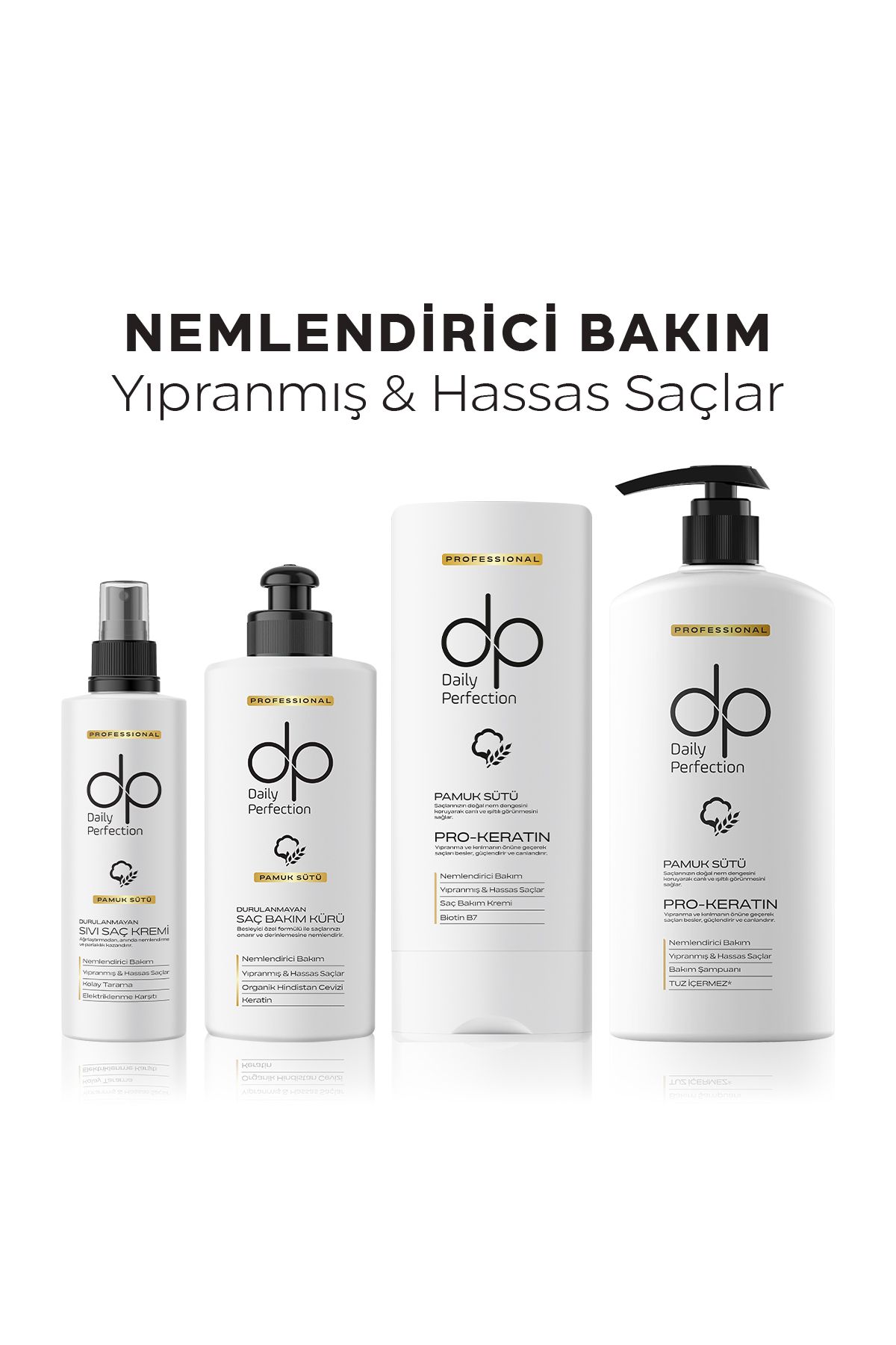 dp Daily Perfection Şampuan Pamuk Sütü 800 ml-5