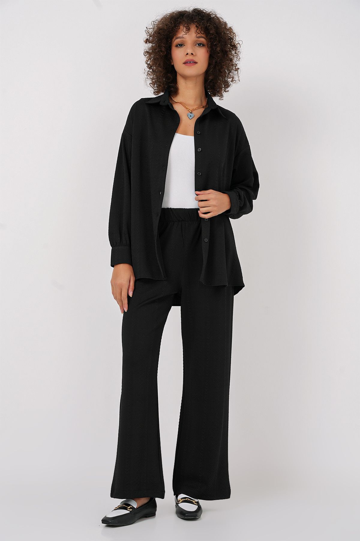Bigdart-6685 Black Shirt and Trousers Set 3
