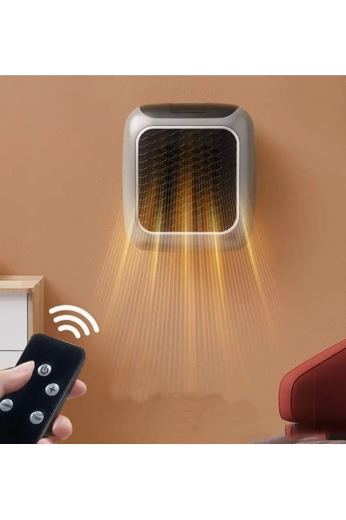 Genel Markalar Büro Ve Konteyner Isıtıcı 800 Watt Zaman Ayarlı Kumandalı Soba