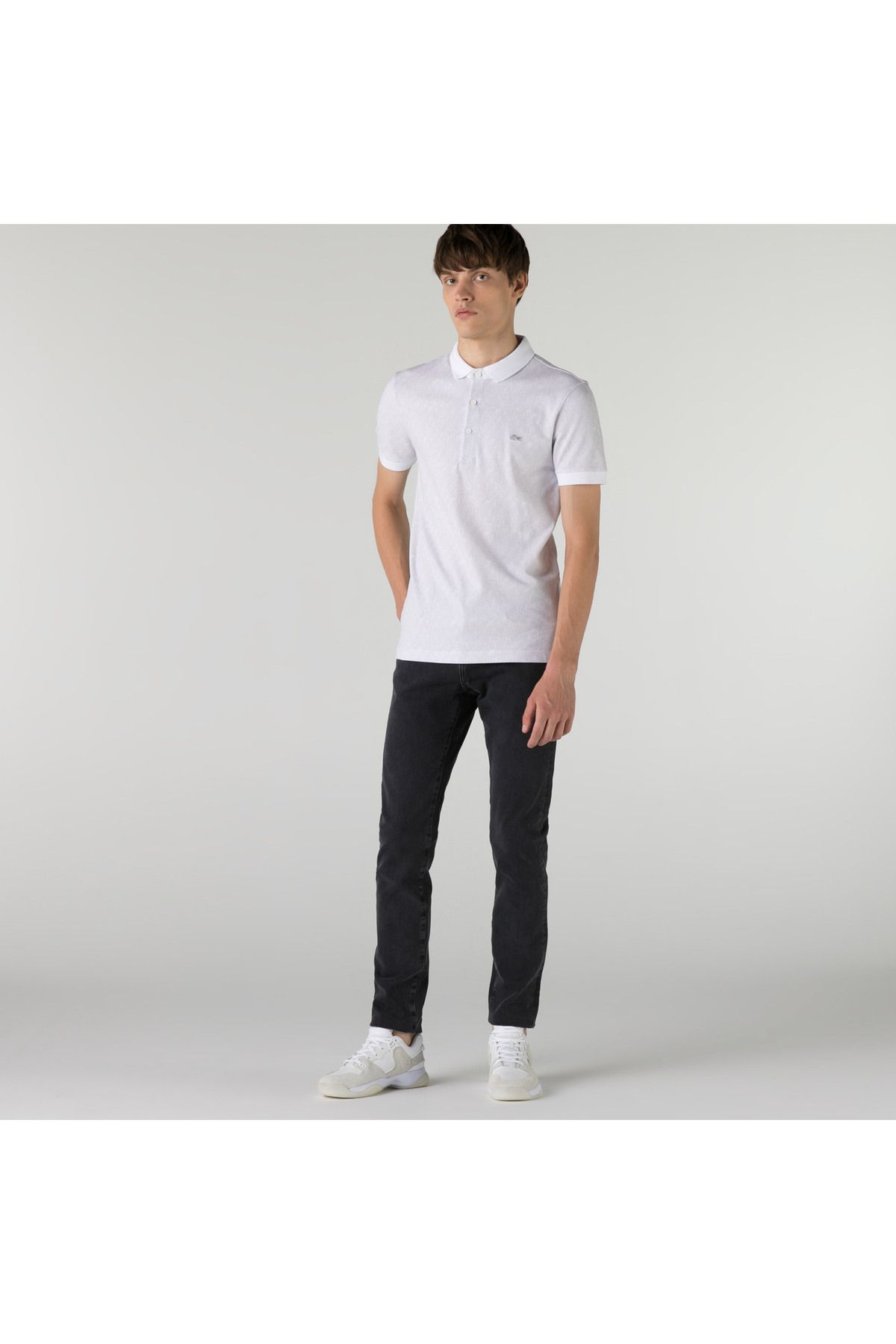 شلوار خاکستری مردانه جین باریک و اورجینال Lacoste