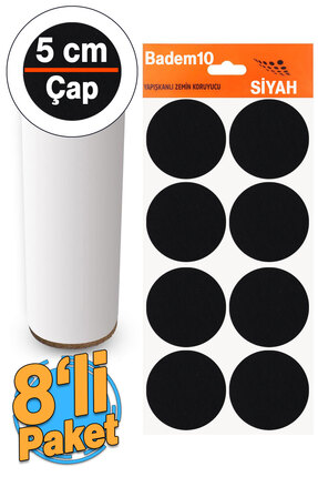 Badem10 Yapışkanlı Zemin Koruyucu Keçesi 50 Mm (8'Lİ PAKET) Masa Sandalye Alt...